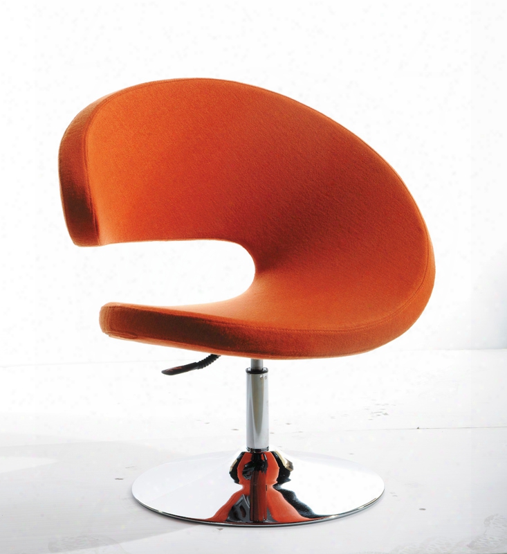 Modrest Adara Modern Orange Fabric Lounge Chair