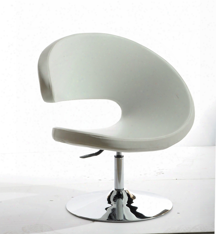 Modrest Adara Modern White Leatherette Lounge Chair