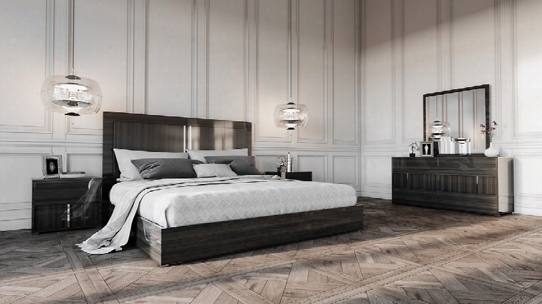 Modrest Ari Italian Modern Grey Bedroom Set