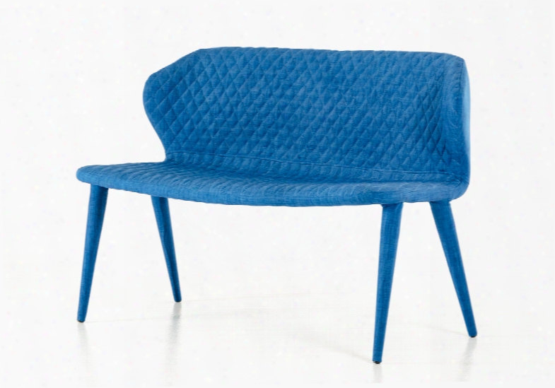 Modrest Astoria Blue Fabri Cdining Bench