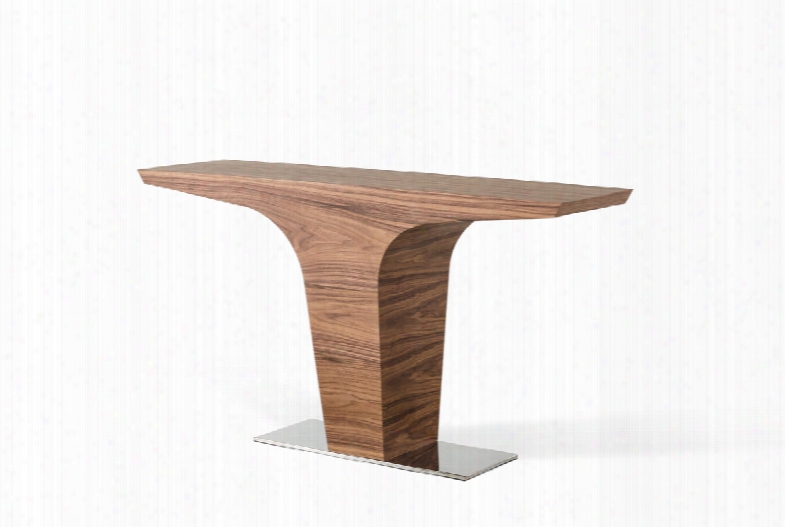 Modrest Bismarck Mid-century Walnut Console Table