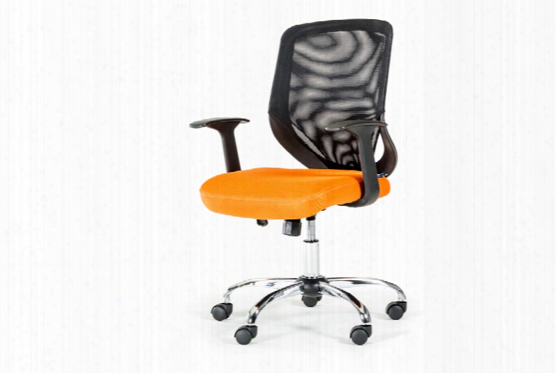Modrest Bold Modern Black And Orange Mesh Office Chair