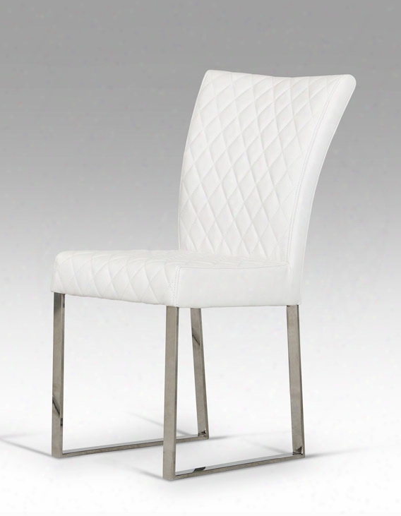 Modrest Chrysler Modern White Leatherette Dining Chair (set Of 2)