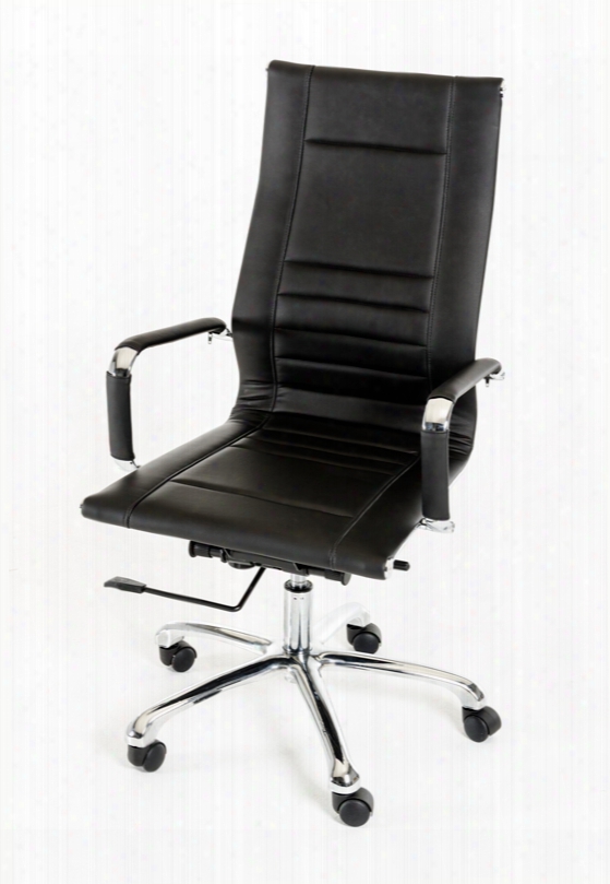 Modrest Harrison Modern Black Leatherette Office Chair