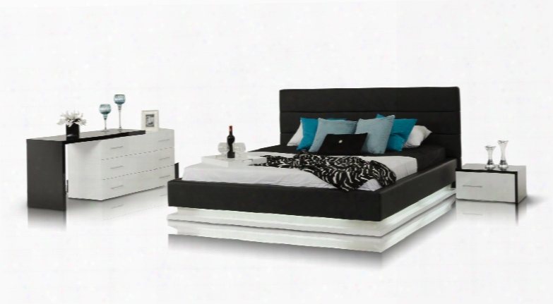 Modrest Infinity - Contemporary Black & White Bedroom Set