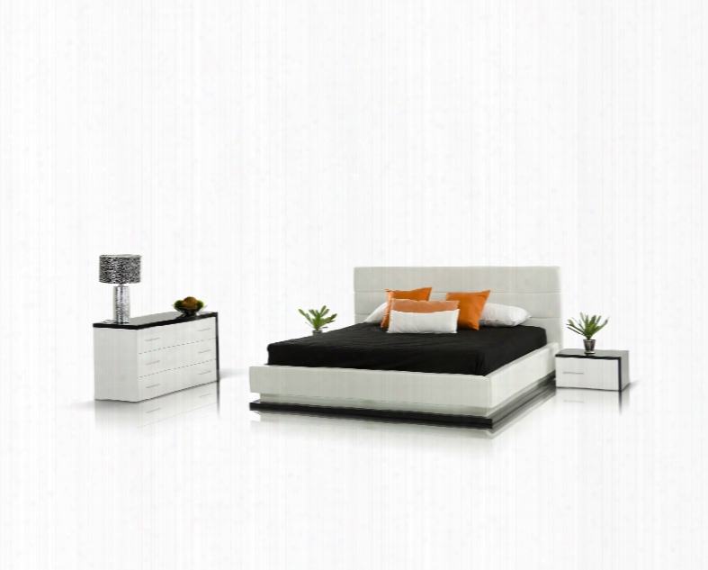 Modrest Infinity - Contemporary White & Black Bedroom Set