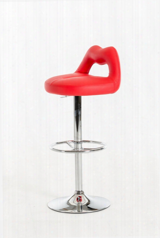 Modrest Jagger Mid-century Red Leatherette Bar Stool