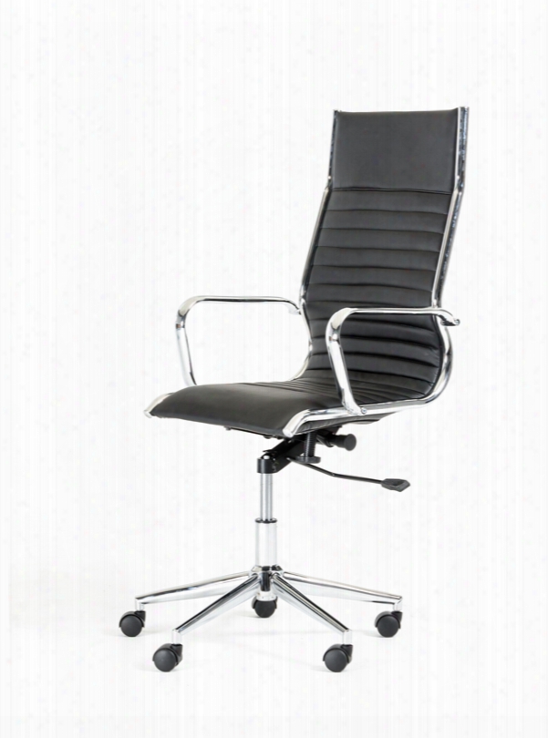 Modrest Madison Modern Black Leatherette Office Chair