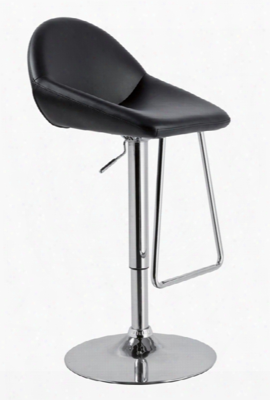 Modrest Mel - Contemporary Black Eco-leather Bar Stool