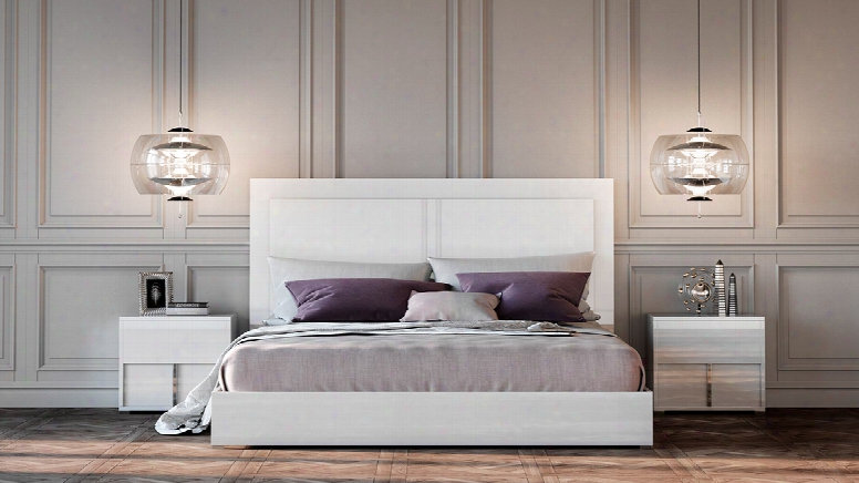 Modrest Nicla Italian Modern White Bed
