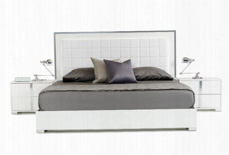 Modrest San Marino Modern White Bed