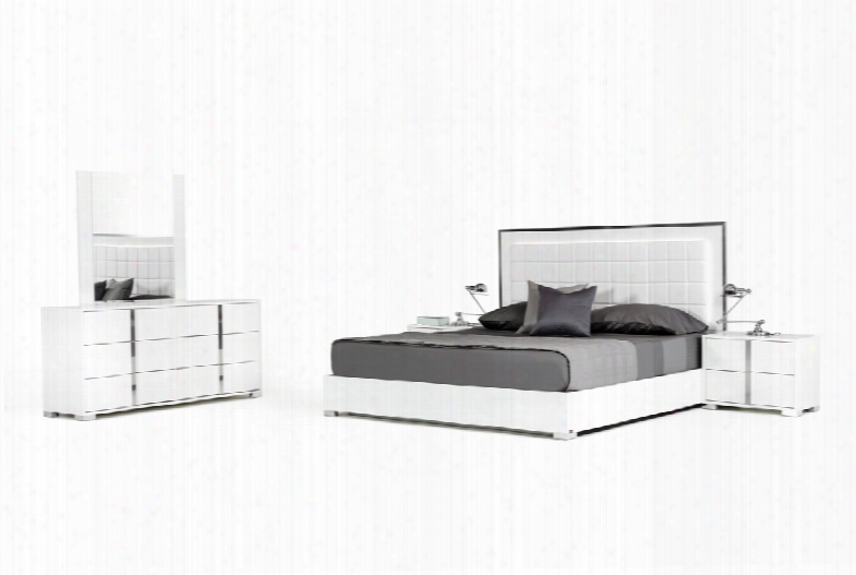 Modrest San Marino Modern White Bedroom Set