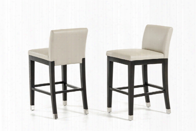 Modrest Silas Modern Beige Leatherette Counter Stool