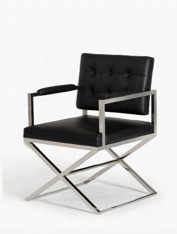 Modrest Spielberg Modern Black Leatherette Dining Chair