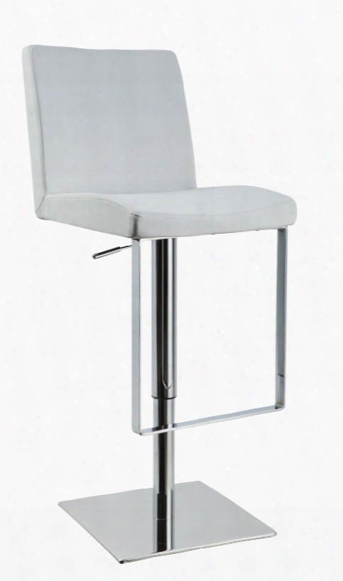 Modrest Teagan - Contemporary White Leatherette Bar Stool