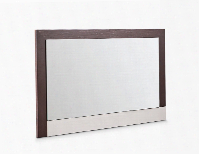 Modrest Torino Modern Brown Oak & Grey Mirror