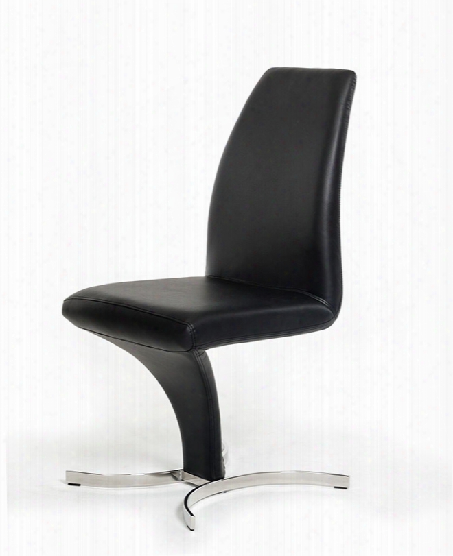 Nix - Modern Black Leatherette Dining Chair (set Of 2)