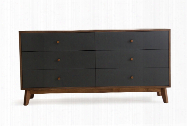 Nova Domus Dali Mid-century Grey & Walnut Dresser