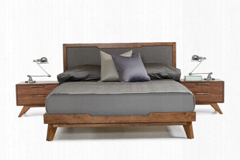 Nova Domus Soria Mid-century Grey & Walnut Bed