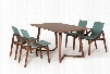 Modrest Jett Mid-Century Walnut Dining Table