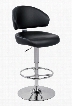 T1034 Eco-Leather Black Contemporary Bar Stool