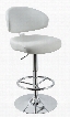 T1034 Eco-Leather White Contemporary Bar Stool