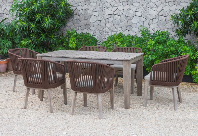 Renava Fiji Outdoor Brown Dining Table Set