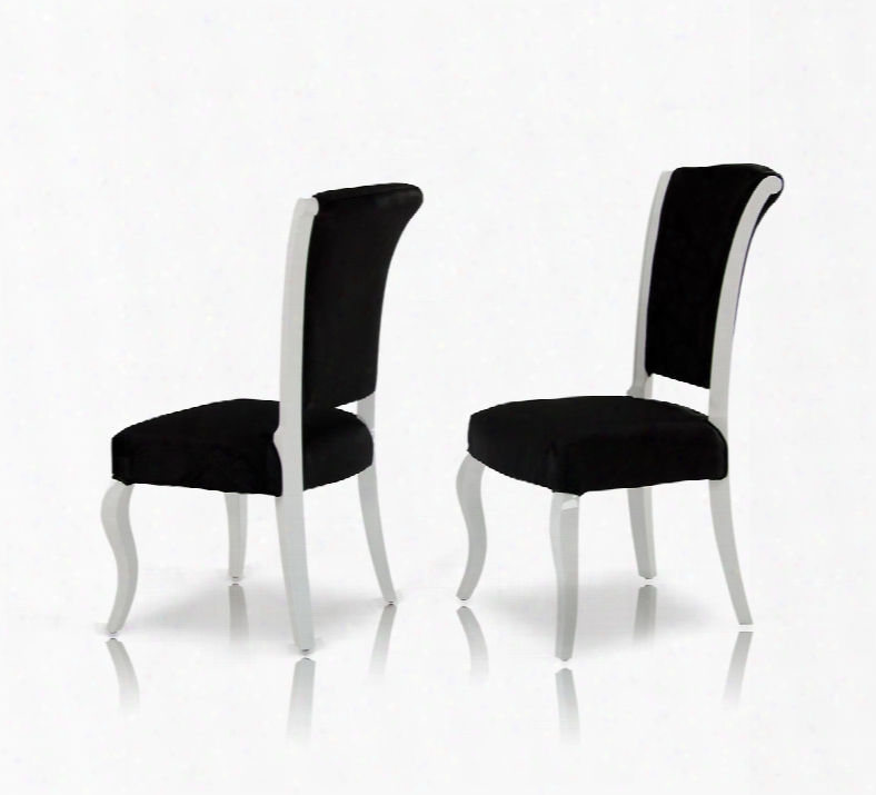 Seema - Modern Black & White Dining Chair (set Of 2)