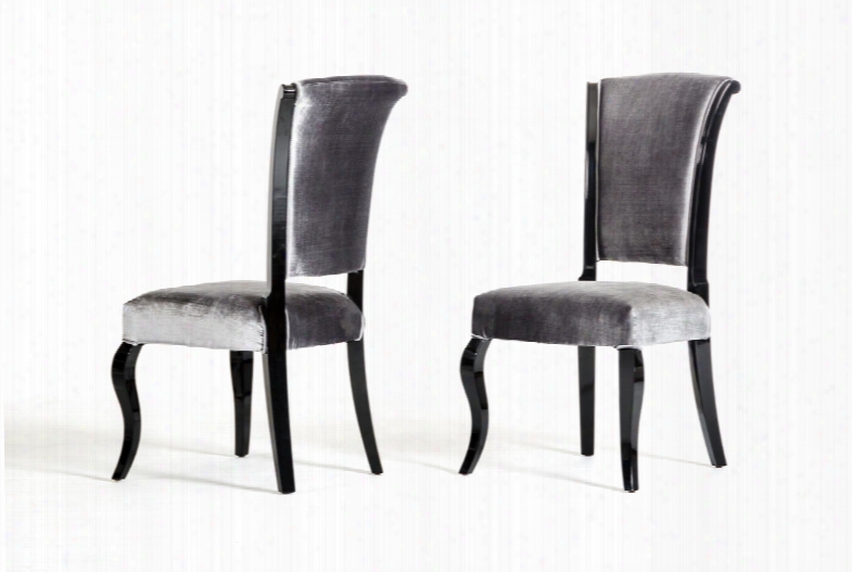 Seema - Modern Grey & Black Dining Chair (set Of 2)