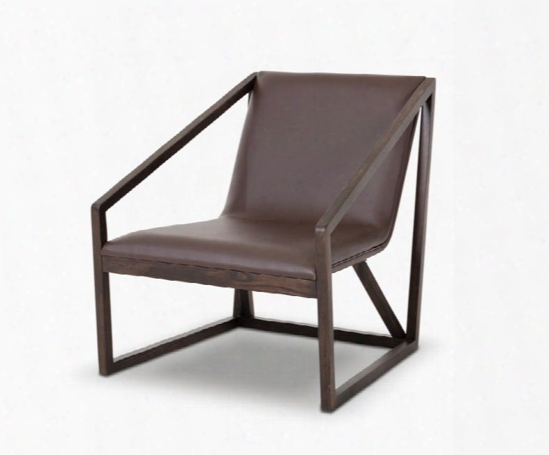 Taranto Modern Brown Leather Lounge Chair