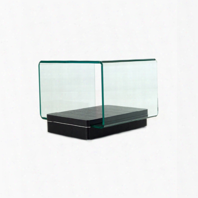 Vitro Modern Glass And Oak End Table