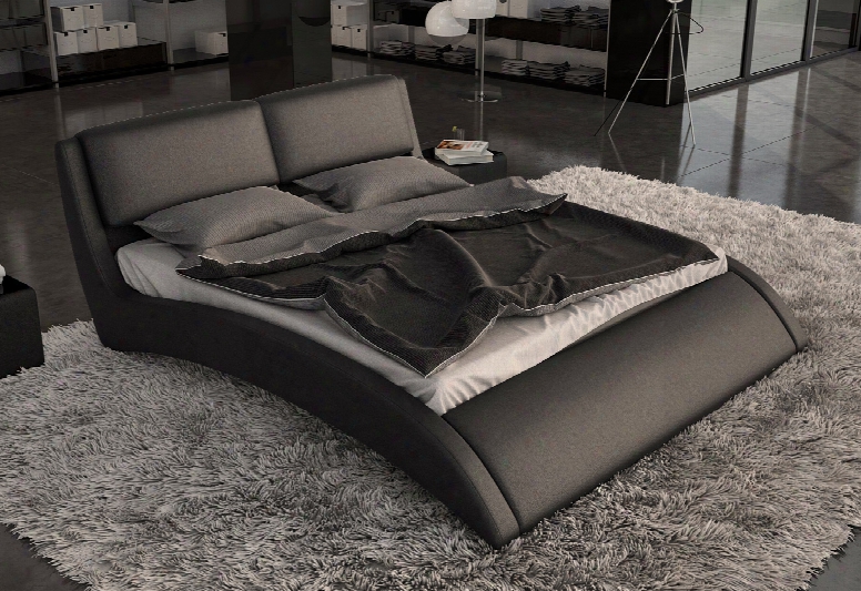 Volo Modern Eco-leather Bed W/ Curves