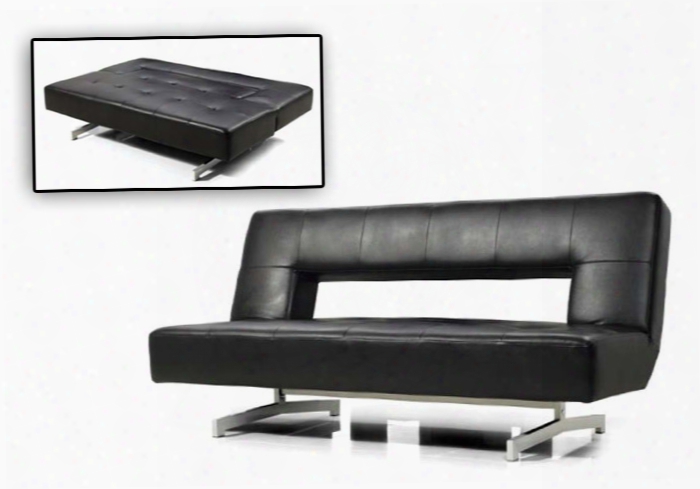 Wilshire Fol D-out Black Leatherette Sofa Bed