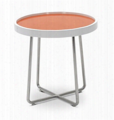 213b Modern Orange End Table