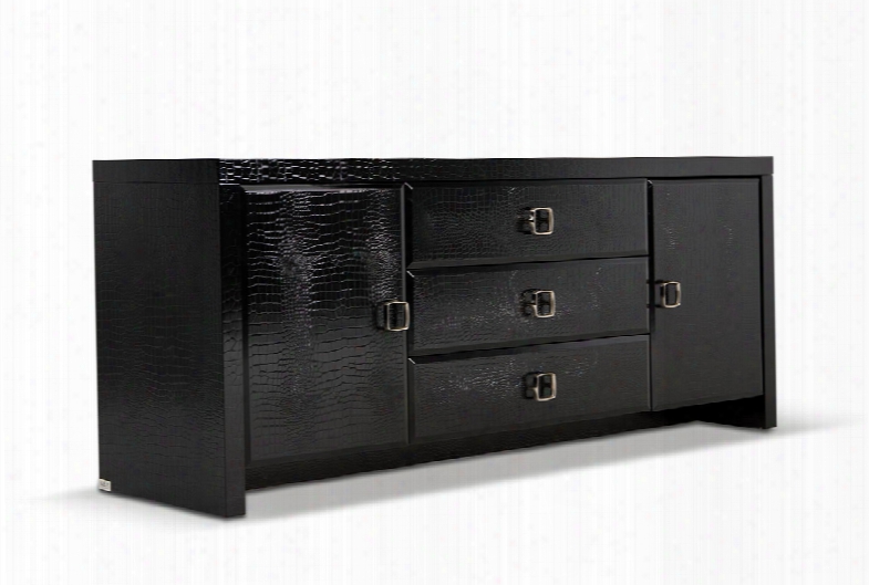 A&x Glam Black Crocodile Dresser