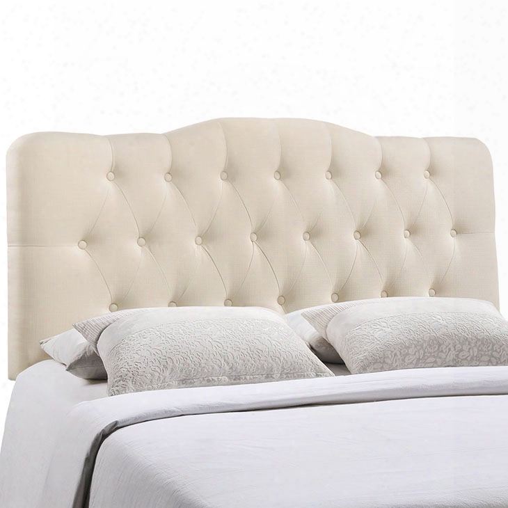 Annabel King Fabric Headboard In Ivory