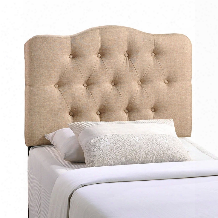 Annabel Twin Fabric Headboard In Beige