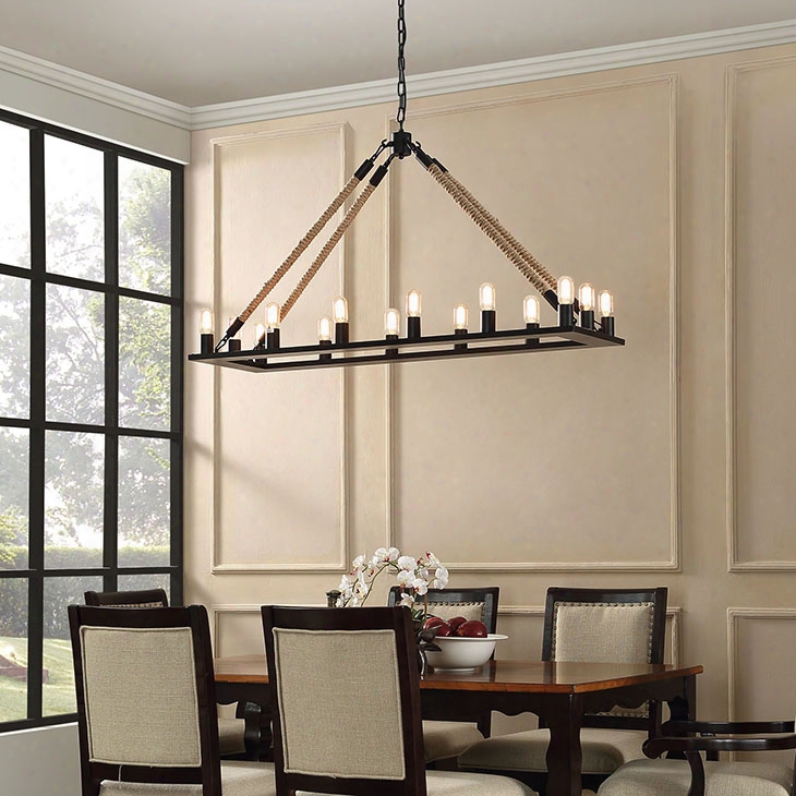 Bridge Chandelier In Black