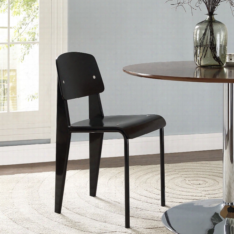 Hut Dining Side  Chair In Black Black