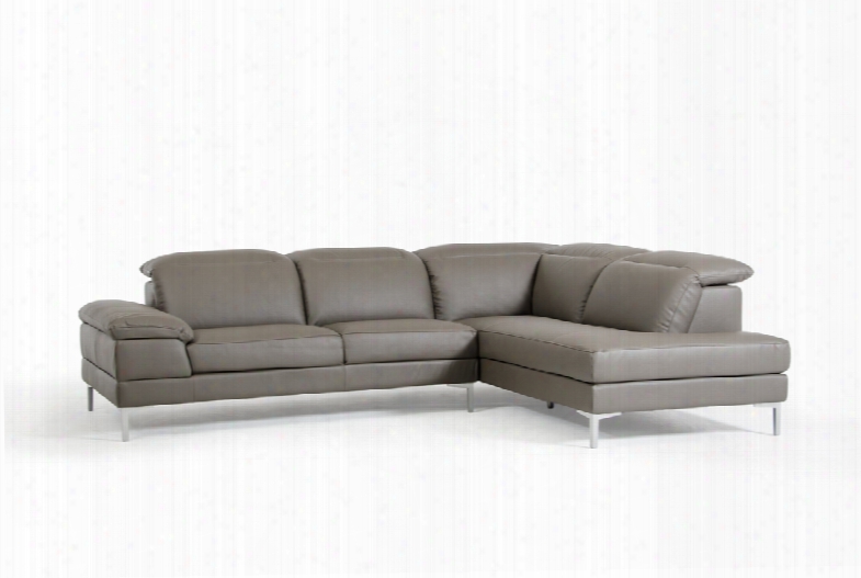 Carnation Modern Grey Eco-leather Sectional Sofa