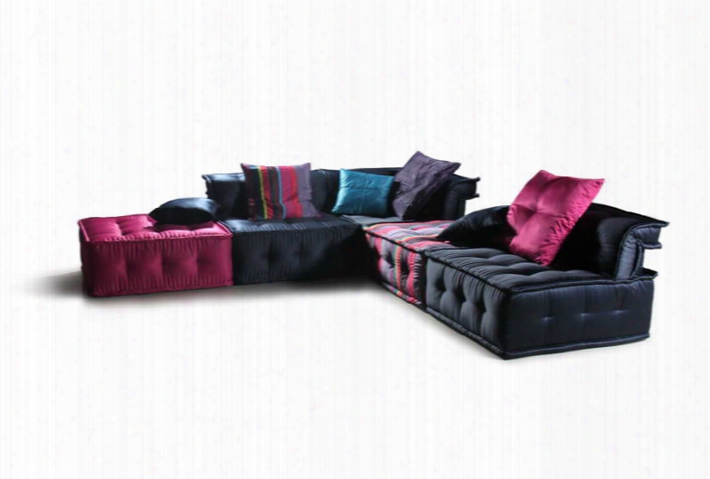 Chloe (ls103da) Multi Colored Fabric Sectional Sofa