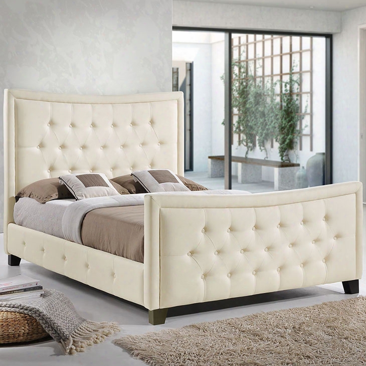 Claire Queen Bed In Ivory