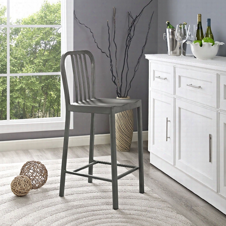 Clink Counter Stool In Silver