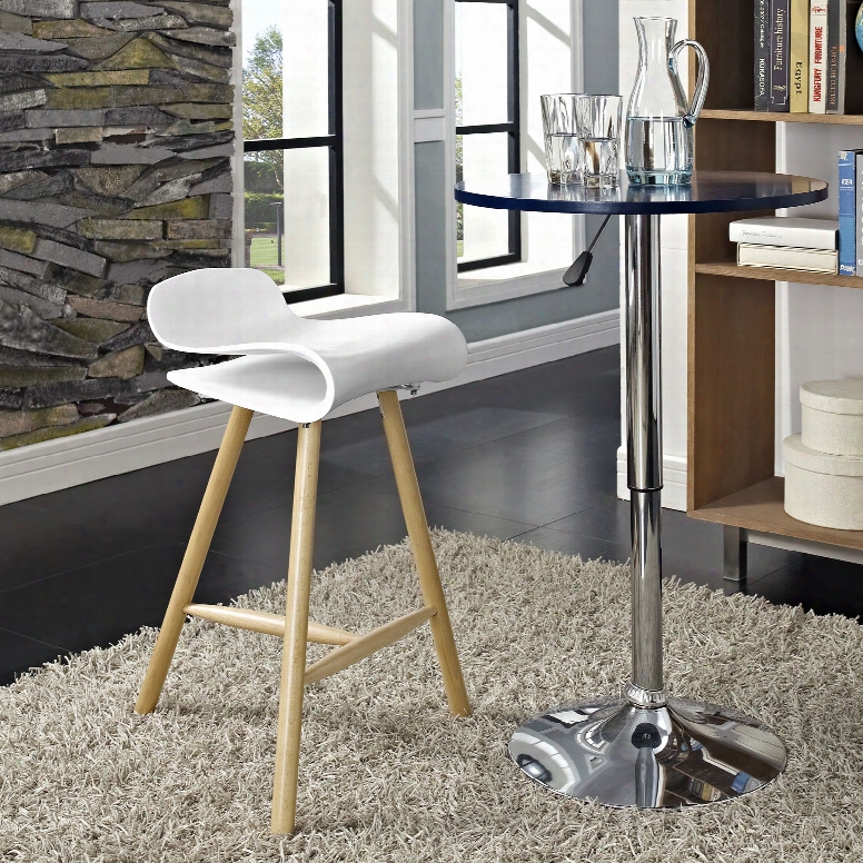 Clip Bar Stool In White