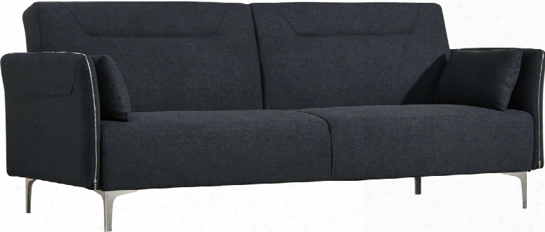 Divani Casa Davenport Mid-century Modern Dark Grey Fabric Sofa Bed