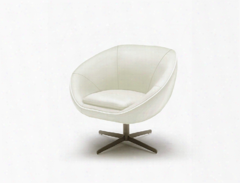 Divani Casa Willow Modern White Bonded Leather Accent Chair