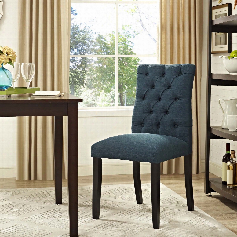 Duchess Fabric Dining Chair In Azure