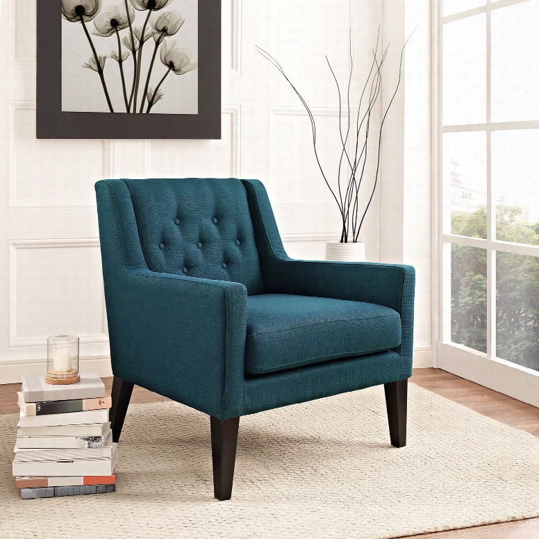 Earnest Fabric Armchair In Azure