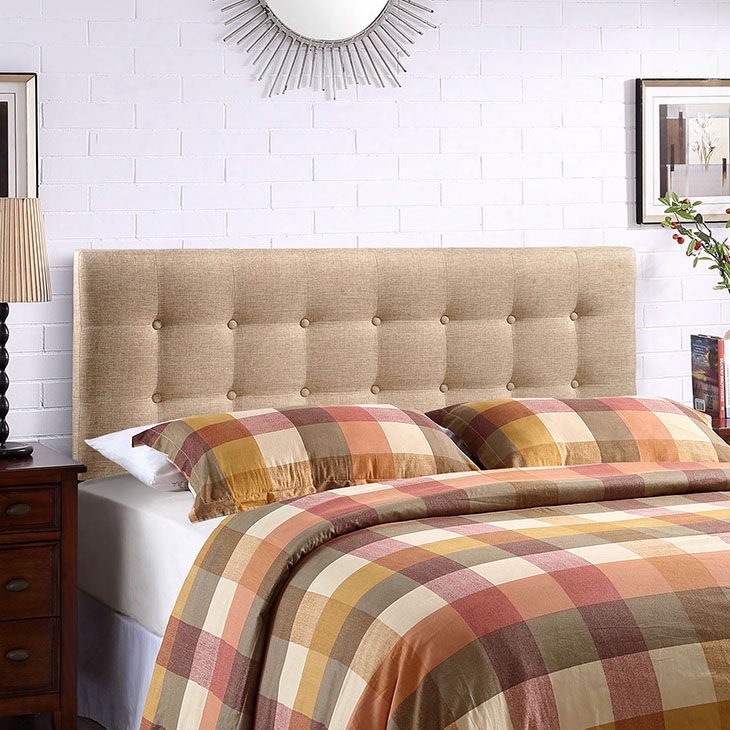 Emily Full Fabric Headboard In Beige