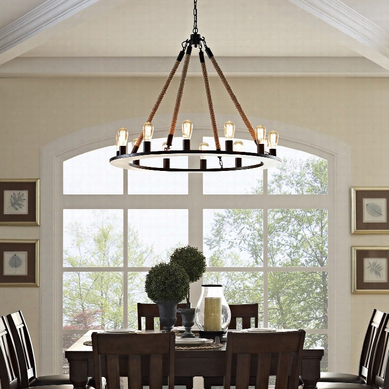 Encircle Chandelier In Brown